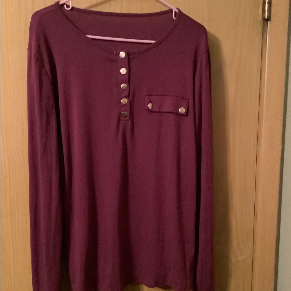 Cute, burgundy top from SHEIN. Size xl